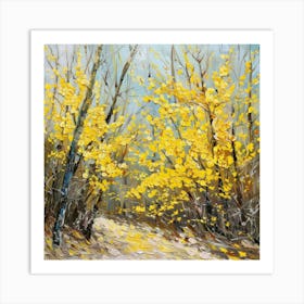 Yellow Autumn Trees Art Print