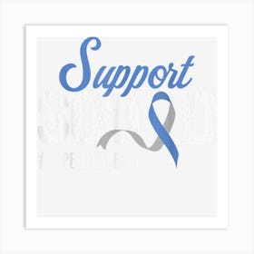 Type One Support Squad T1d Diabetes Awareness Blue Ribbon Art Print