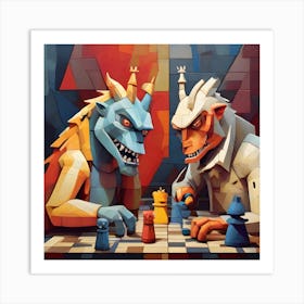 Chess Monsters Art Print