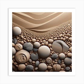 Pebbles And Sand Art Print