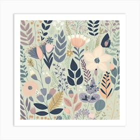 Flower Floral Pastel Art Print