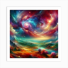 Galaxy Painting 15 Art Print