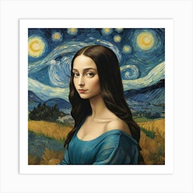 Mona Lisa Painting 1 Art Print