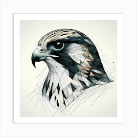 Falcon - Abstract Line Art Illustration 214 Art Print