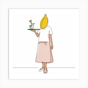 Banana On A Tray Art Print