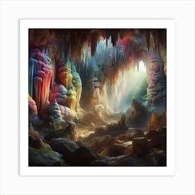 Colorful Caves Art Print