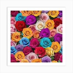 Colorful Roses Background 3 Art Print