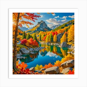 Autumn In The Mountains Art Print