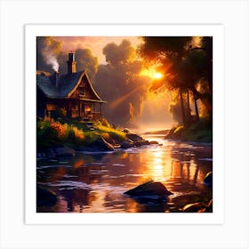 House In The Woods Art Print