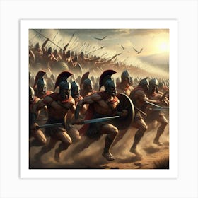 Spartan Battle Art Print