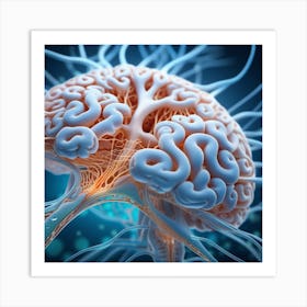 Brain In 3d 11 Art Print