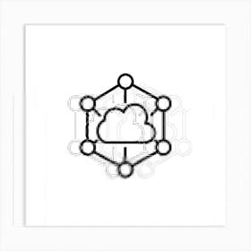 Cloud Icon Vector Illustration Art Print