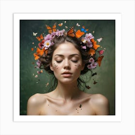 Whimsical Serenity A Portrait Of Nature And Grace (3) Art Print