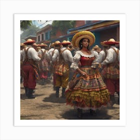 Mexican Dancers 5 Art Print