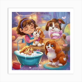 Doggie Daycare Art Print