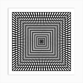 Focus Squares Optical Illusion Background Pattern Art Print