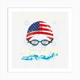 Swim Swimmer Funny Swimmin Goggles Cap Grandma Art Print