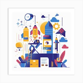 Illustration Of A Business Art Print