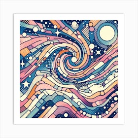 An abstract Mosaic 2 Art Print