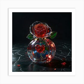 Rose Perfume Bottle Art Print