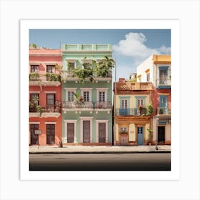 Colorful Houses In Havana Art Print