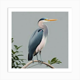 Blue Heron Art Print