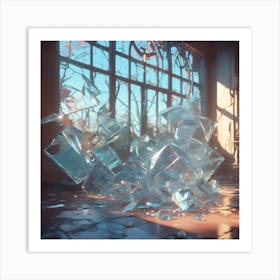 Broken Glass 24 Art Print