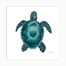 Blue Turtle. 1 Art Print