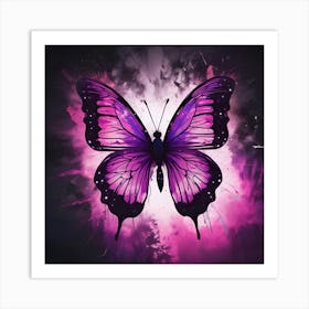 Purple Butterfly 3 Art Print