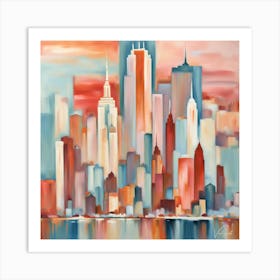 Manhattan 4 30x30in9000x9000px 25 Art Print