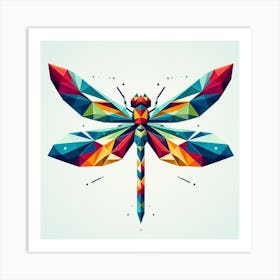 Geometric Art Dragonfly 3 Art Print