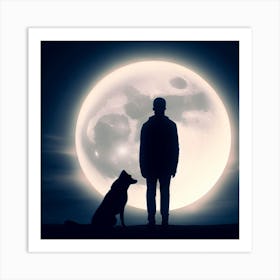 Full Moon Silhouette Art Print