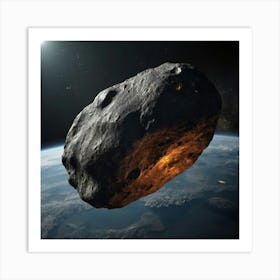 Default Show A Huge Asteroid In Space 0 Art Print