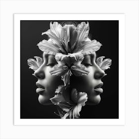 Flower Head Portrait Art Print