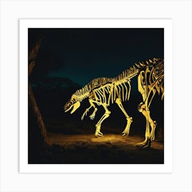 Dinosaur Skeleton 2 Art Print