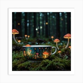 Cup Of Tea In The Forest 5 Art Print