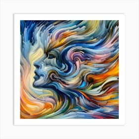 Abstract Of A Woman'S Head 1 Art Print