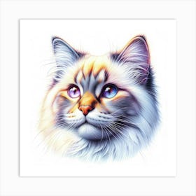 Creative Feline Cat Artwork 90 Art Print