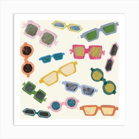 Retro Sunglasses Art Print