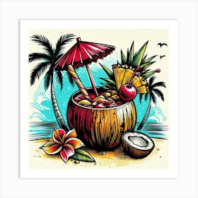 Tropical cocktail 14 Art Print