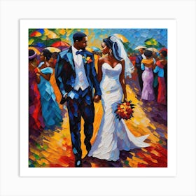 Bride And Groom 2 Art Print