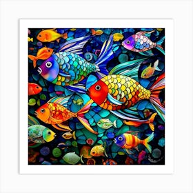 Colorful Fishes 8 Art Print