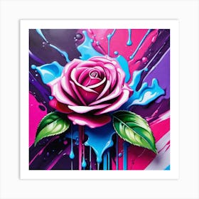 Pink Rose Art Print