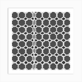 Abstract Black And White Seamless Pattern, tile pattern  Art Print