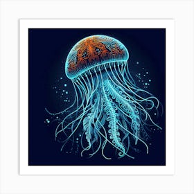 Illustration Jellyfish 2 Art Print