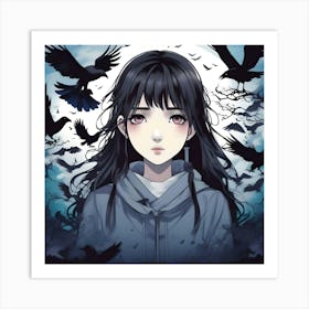 Crows In The Sky Art Print