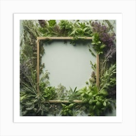 Frame Of Herbs 14 Art Print