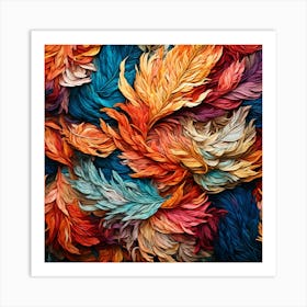 Colorful Feathers Art Print