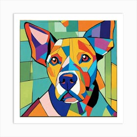 Mosaic Dog Art Print