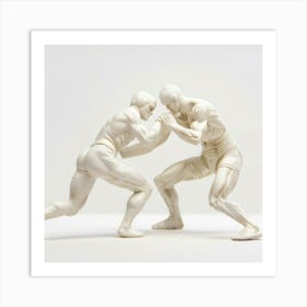 Two Wrestlers Fighting 2 Art Print